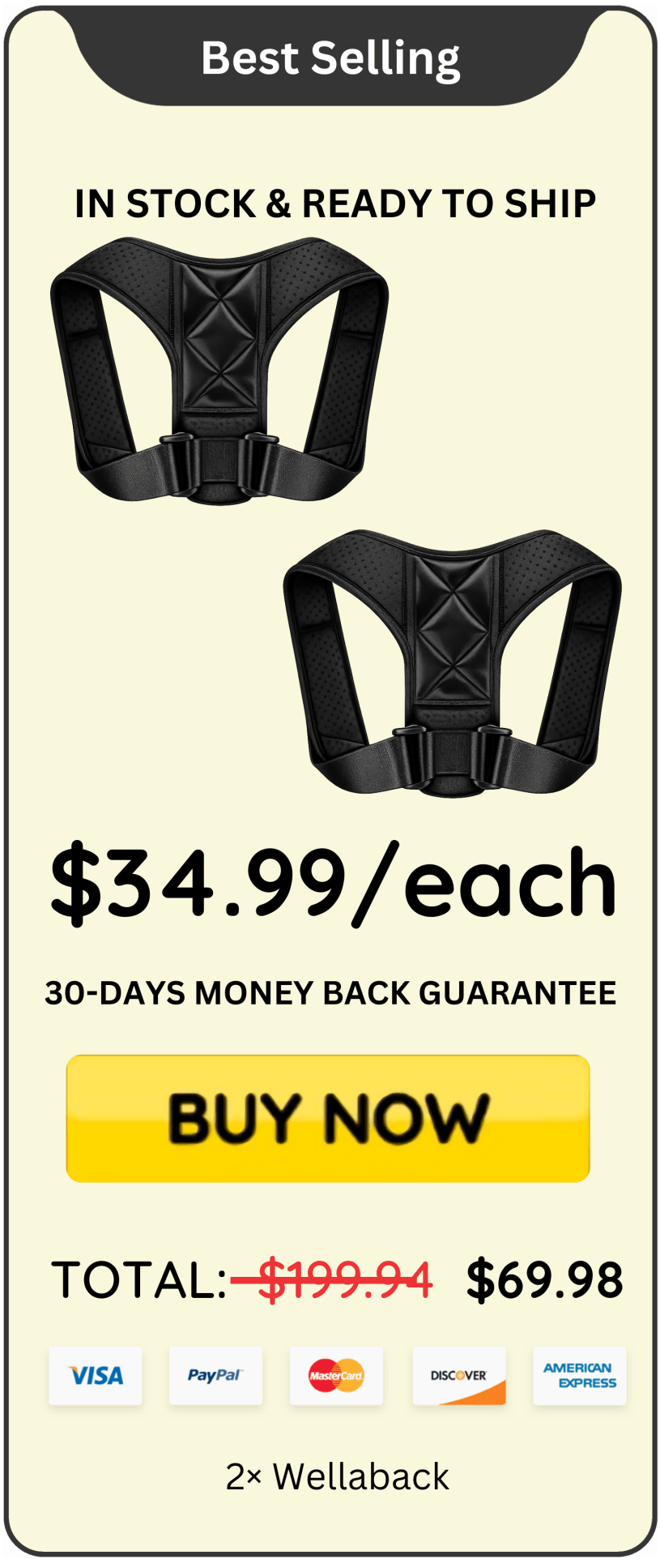 Wellaback offer price 
