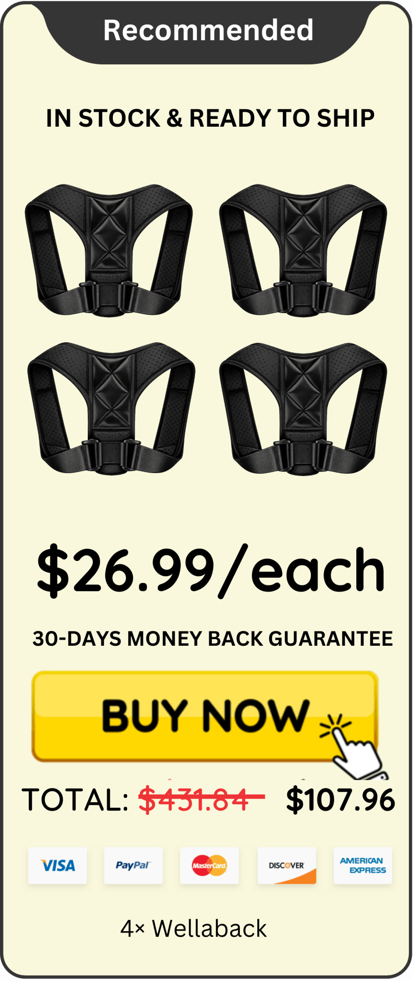 Wellaback offer price 