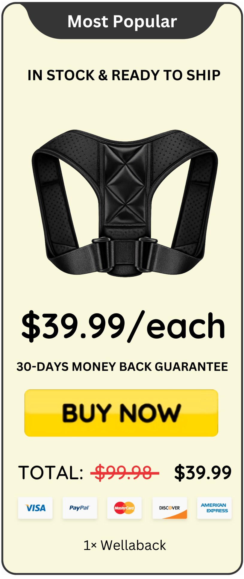 Wellaback offer price 